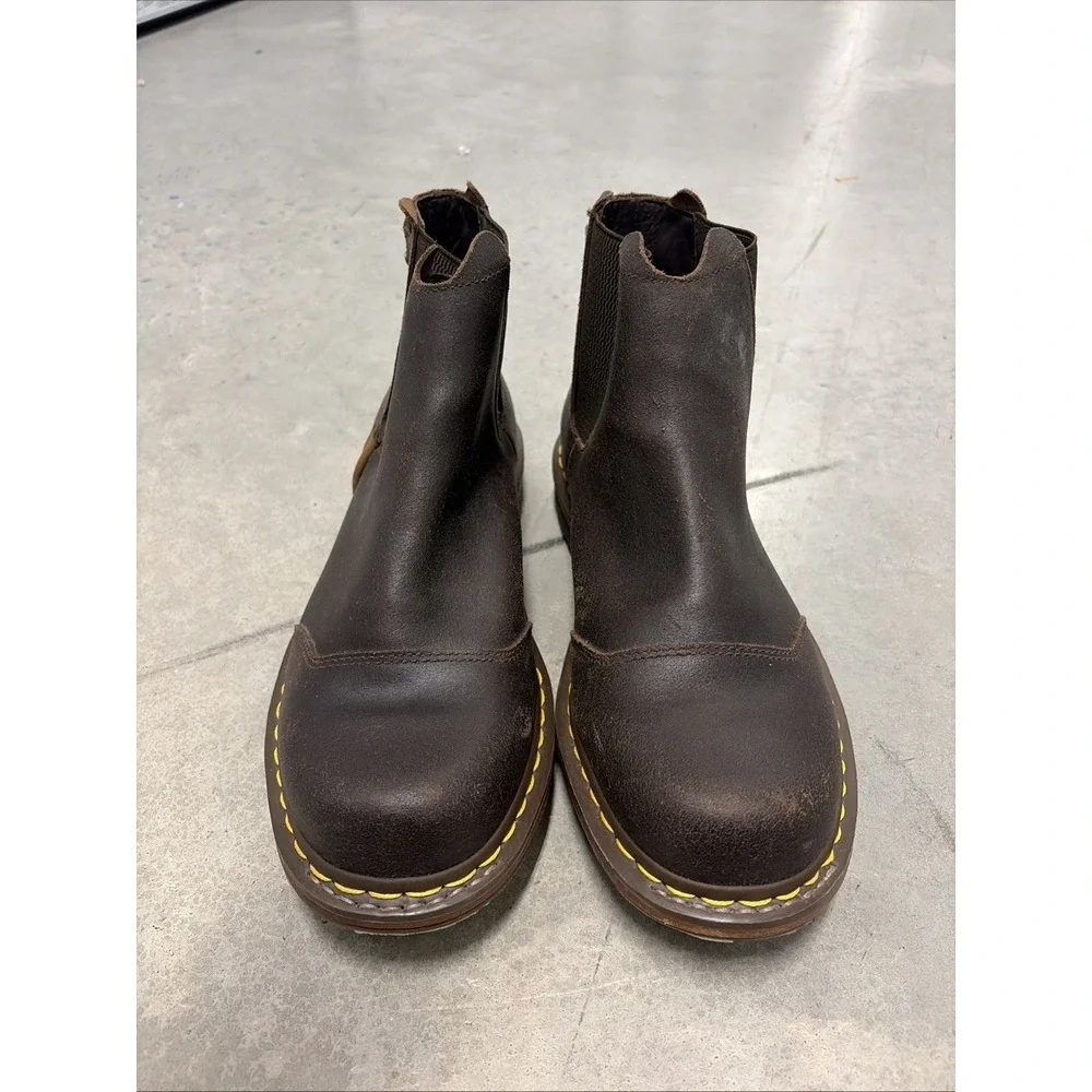 Rare Vintage Discontinued Dr. Martens Chelsea Boot 8B91 Waxed Brown Mens 12 Us